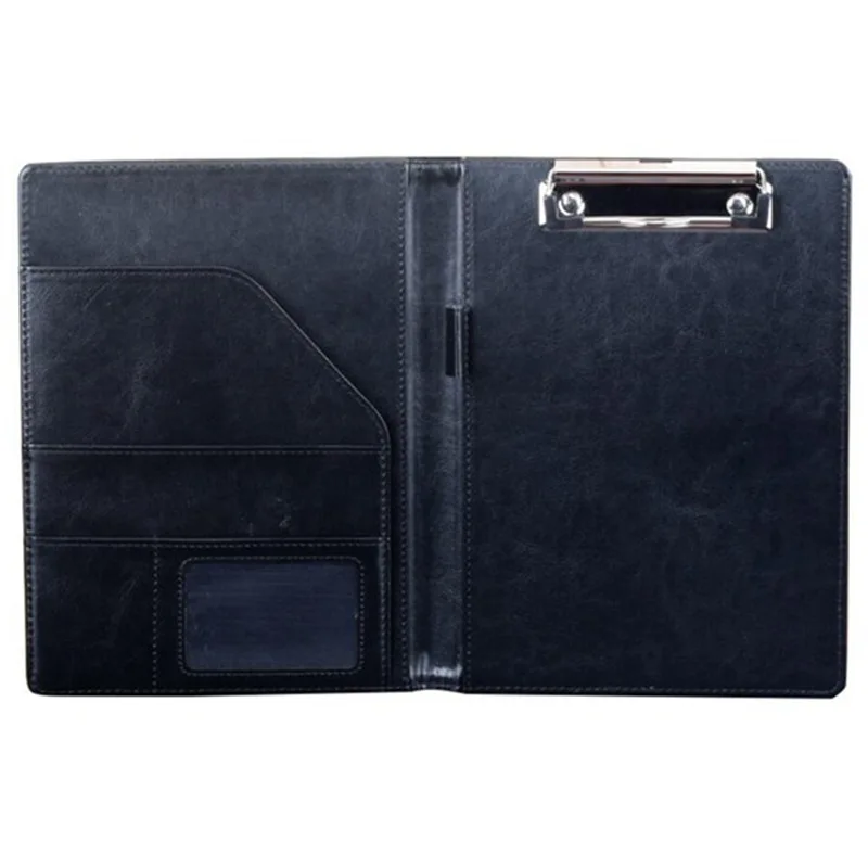 Brown A5 Document Bag File Folder Clipboard PU Leather Document Folder Business Office Financial School Supplies