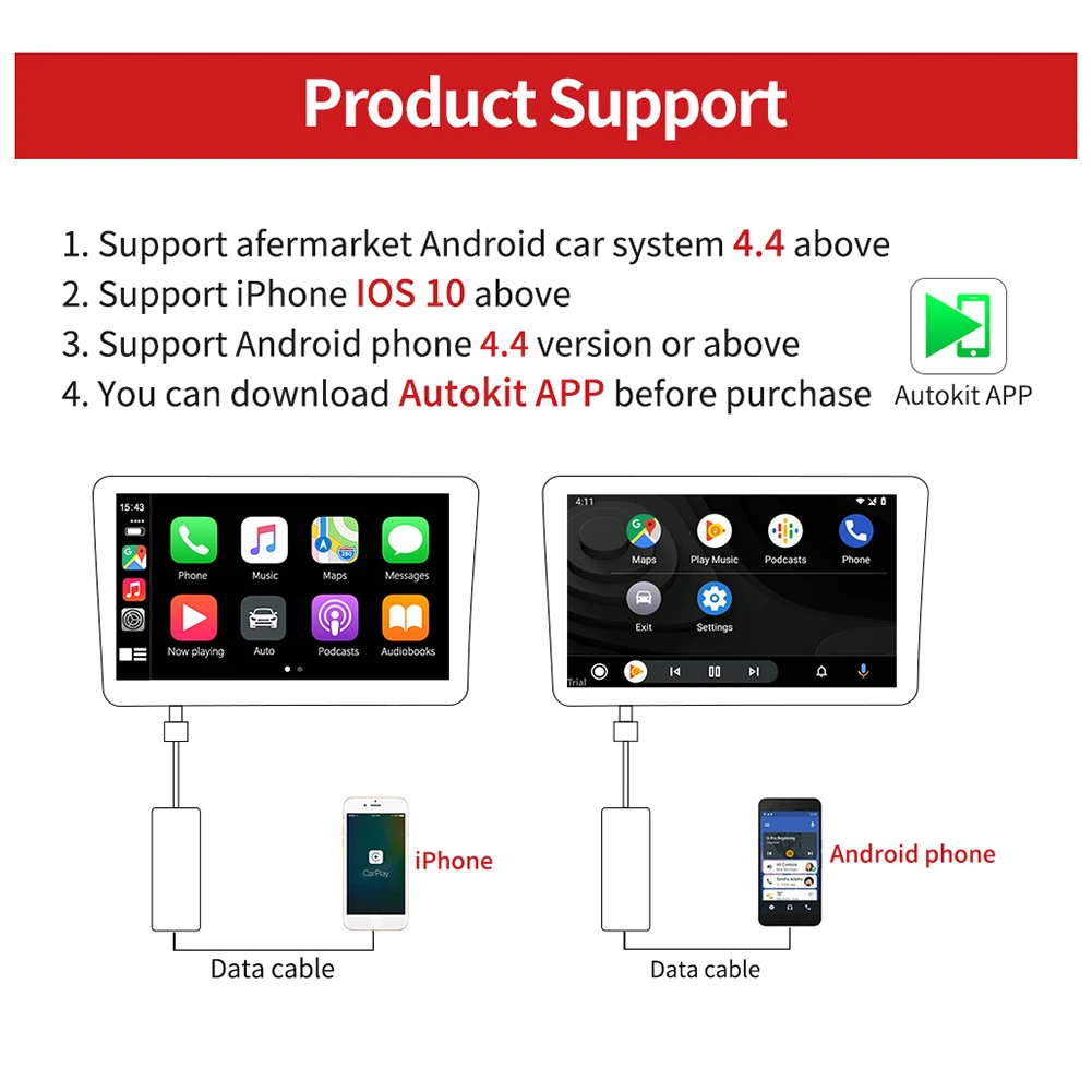 Carlinkit  ī÷, ȵ̵ ڵ , USB , Ʈ AI ڽ, ÷  ÷, ȵ̵ ȭ 
