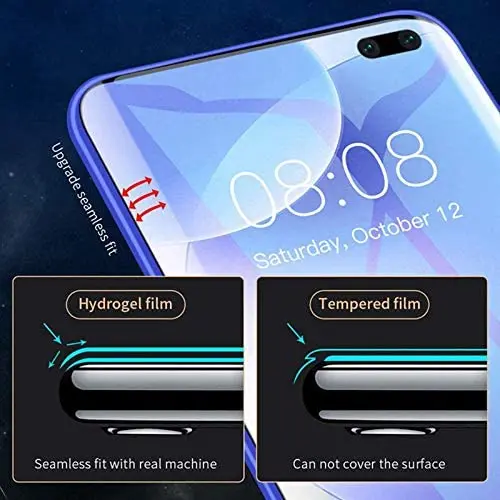 Mate 40 Pro/Pro Plus High Sensitivity Hydrogel Protective Film, Clear Soft TPU Screen Protector Clear HD Full Coverage