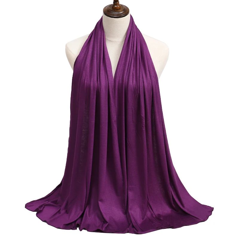 Tanio Moda modalne bawełniany Jersey hidżab szalik długi muzułmański szal sklep