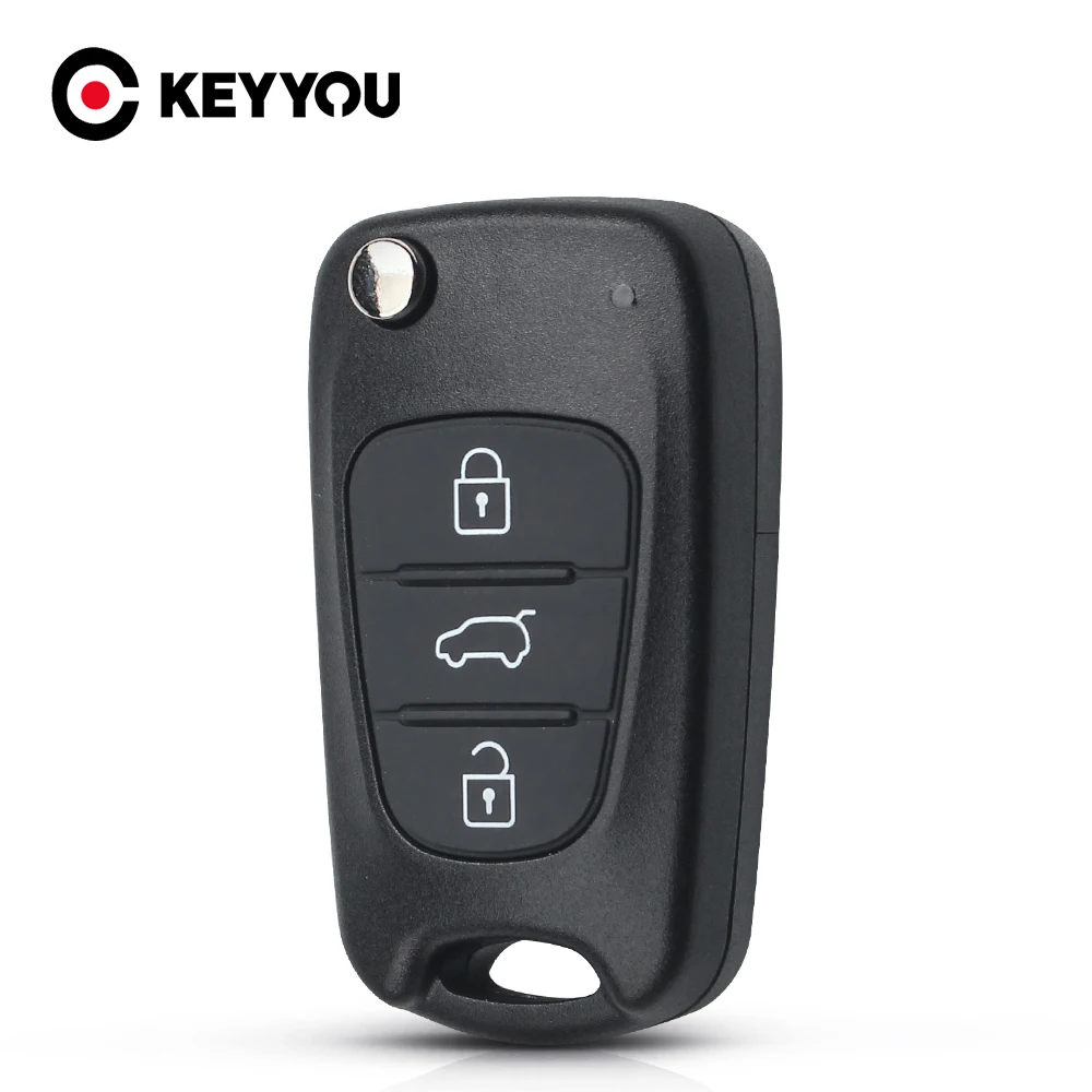 KEYYOU 3BNT Remote Car Key Shell for Hyundai I20 I30 IX35 I35 Accent for Kia K2 Rio Picanto Sportage K5 Flip Key Blank Case