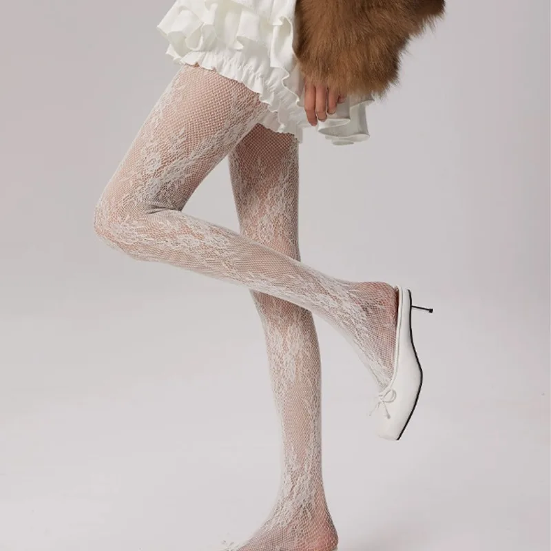 Lace Pattern Tights styled for vintage-inspired outfits