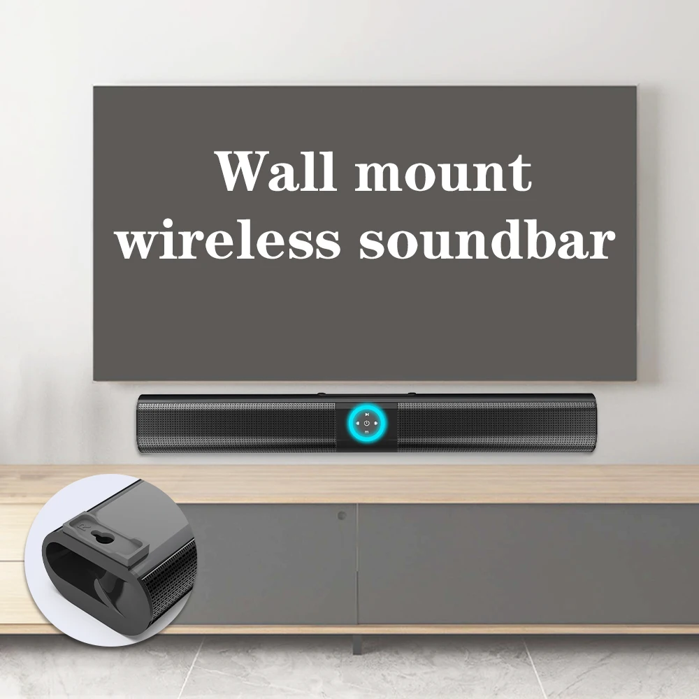 Experience superior sound quality with a wireless Bluetooth soundbar that is wall mountable.