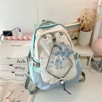 Casual Softback Large Capacity Nylon Backpacks Soft Handle 2024brand Bags for Women Canvas Interior Compartment Zipper Backpacks 1