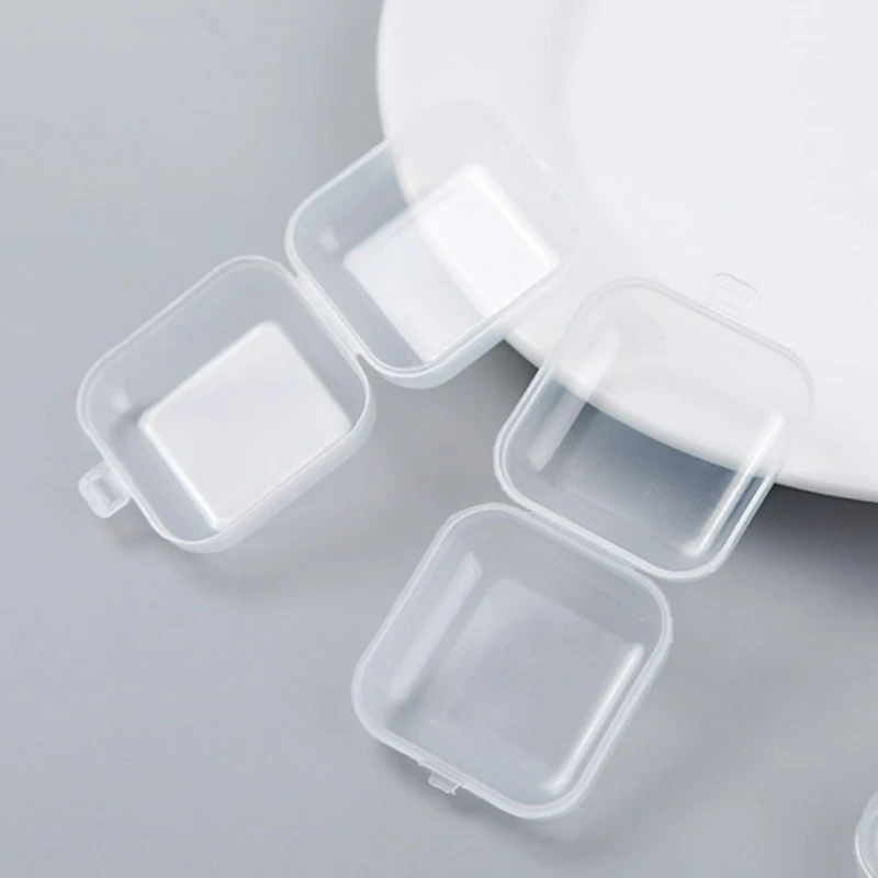 30pcs Mini Plastic Storage Box Transparent Jewelry Storage Box Container Portable Earring Ring Earplugs Case Fishing Hooks