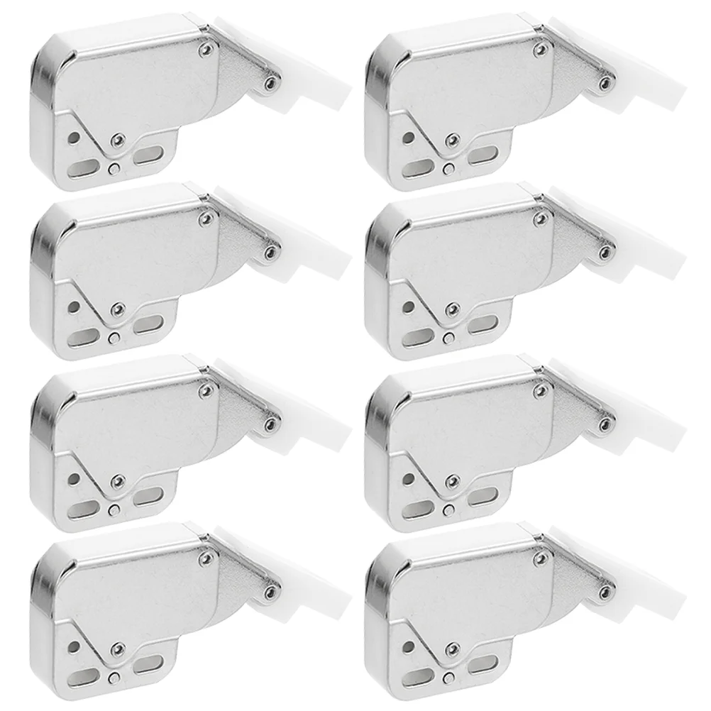 8 Pcs Self Closing Door Lock Adjustable Screw Holes Cabinet Catches Push To Open Door Latch Hidden Locks For Furniture