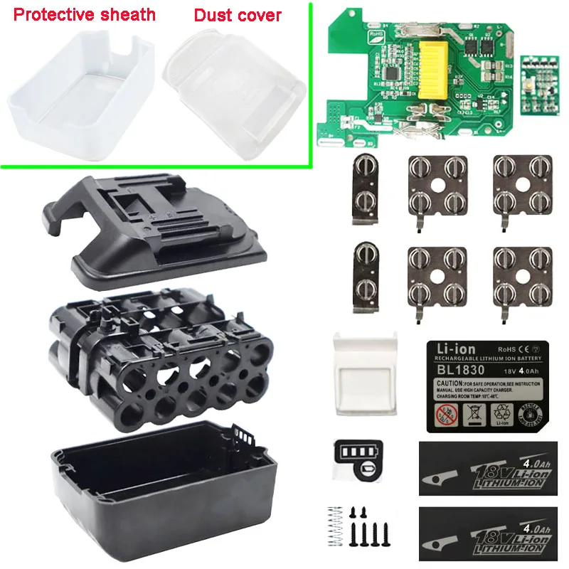 

BL1830 Li-ion Battery Case Charging Protection Circuit Board Box For Makita 18V 3.0Ah 6.0Ah Label Dust UNBreak Cover BL1860