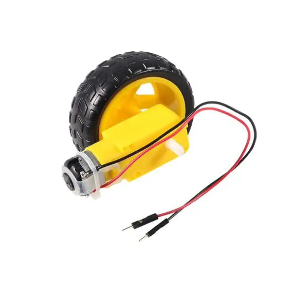 4 Sets TT Motor DC 3-6V Gearbox Motor Dual Shaft 200RPM Ratio 1:48 Motor with Tire Wheel Kit for Arduino DIY Smart Car Robot image 3