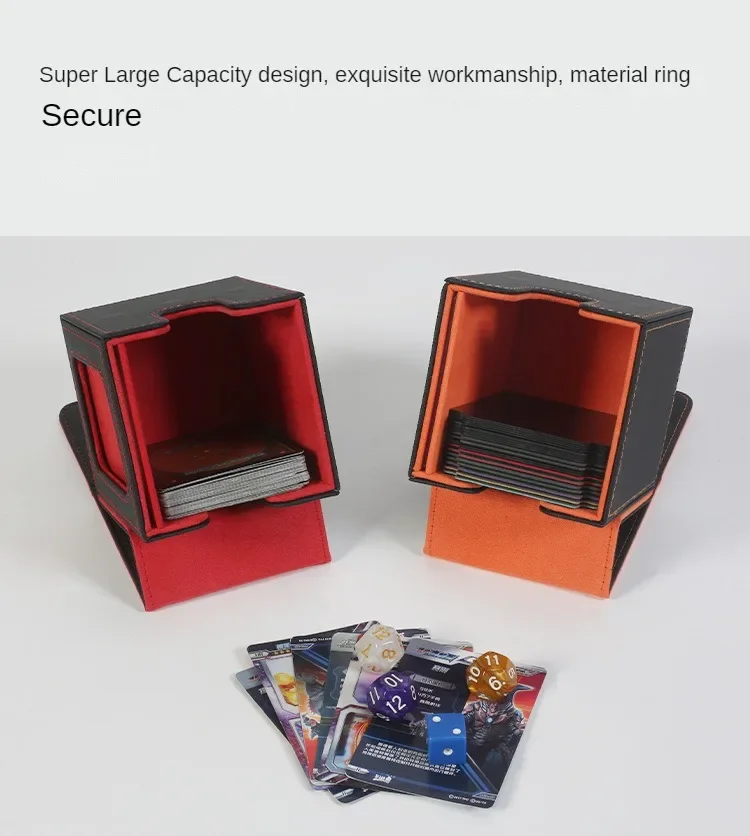 100+ Load Trading Card Deck Box für MTG Commander Display mit 2 Trennwänden Spiel Sportkarte Aufbewahrungsbox PU Magnet Deck Case – Detail 7