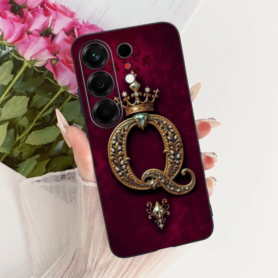Cute Crown Letters Soft Silicone Phone Case - Stylish Protective Cover