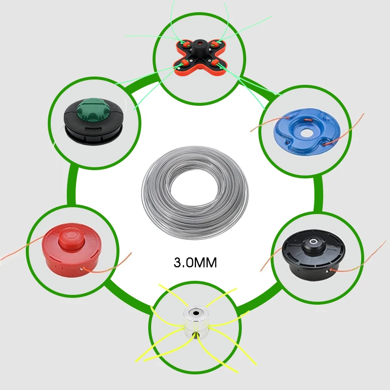 Filo Per Decespugliatore BIGP 3mm X 40 Metri - Con Anima In Acciaio, Per Erba Spessa E Erbacce | Per Tagliaerba, Giardinaggio - Foto 6