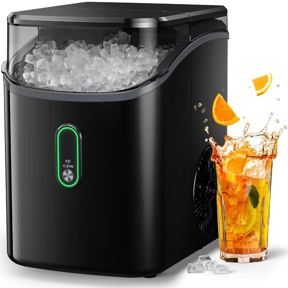 

2024 New Countertop Portable Ice Maker with Soft Chewable Ice, One-Click Operation Ice Machine with Self-Cleaning