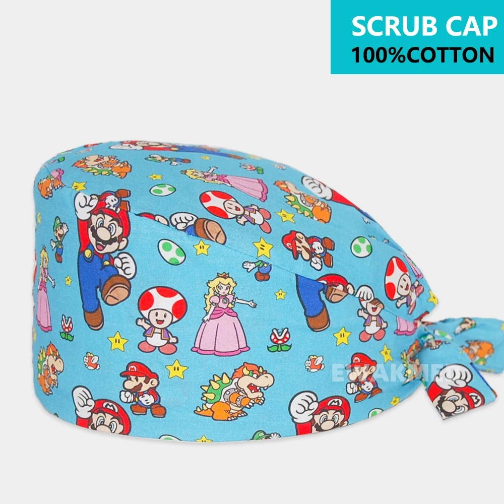 Dental Clinic Cap with Sweatband Men Women Work Hat laboratory Pet salon nursing Scrub Hats breathable Nurse working hat
