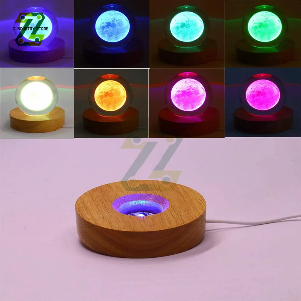 Smart Home Wood Light Base Rechargeable Wooden LED Light No Rotating Display Stand led lights led lamp base lamp base