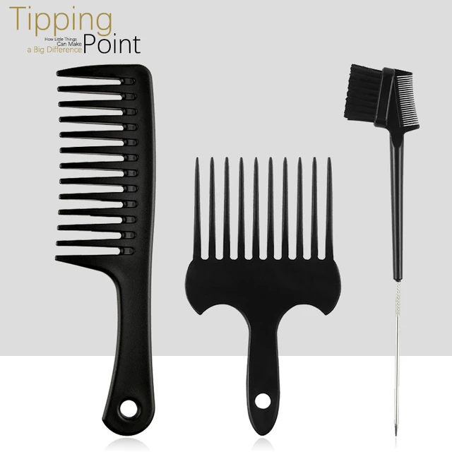 Peigne à Dents Larges, Gros Peigne Cheveux, 3pcs Peignes à Cheveux, Peigne  Démêlant à Dents Larges, Peigne à Dents Larges pour Cheveux Bouclés pour