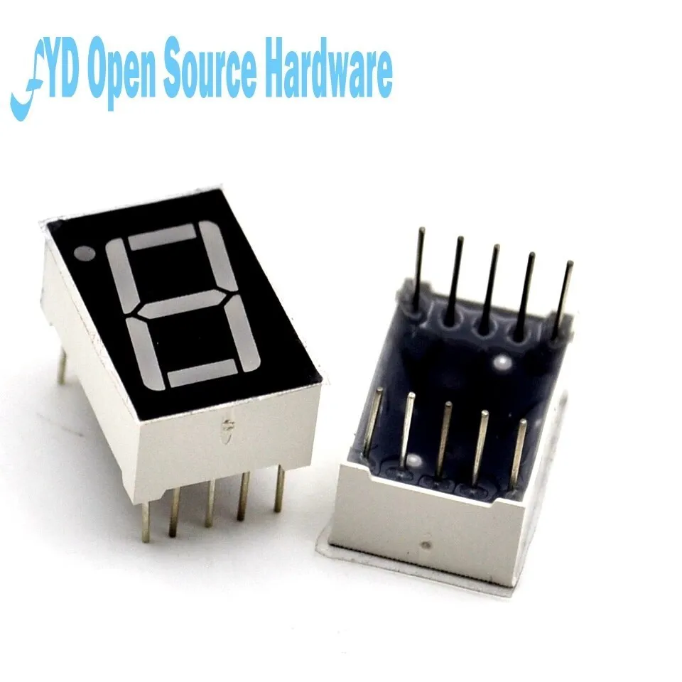 50pcs 1bit Common Cathode Digital Tube 0.56" Red LED Digit 7 Segment for led digital tube display
