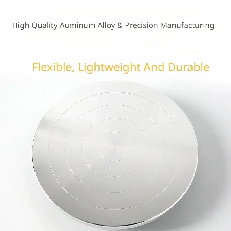 Dia15~30cm Aluminum Pottery Sculpting Wheel Turntable Disc-spinning, DIY Double-Sided Manual Ceramics Cake Clay Sculpting Tools