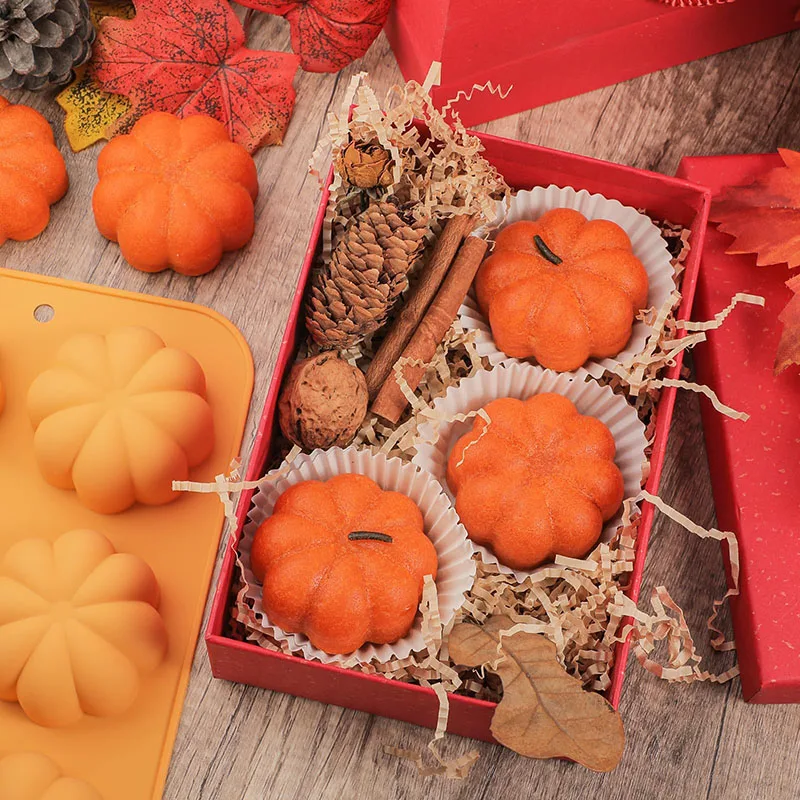 Stampi in silicone autunnali per cioccolatini a forma di foglie d'acero, ghiande e zucche, stampi 3D per cioccolato, caramelle, per autunno, giorno del Ringraziamento, tema raccolto (1 pezzo