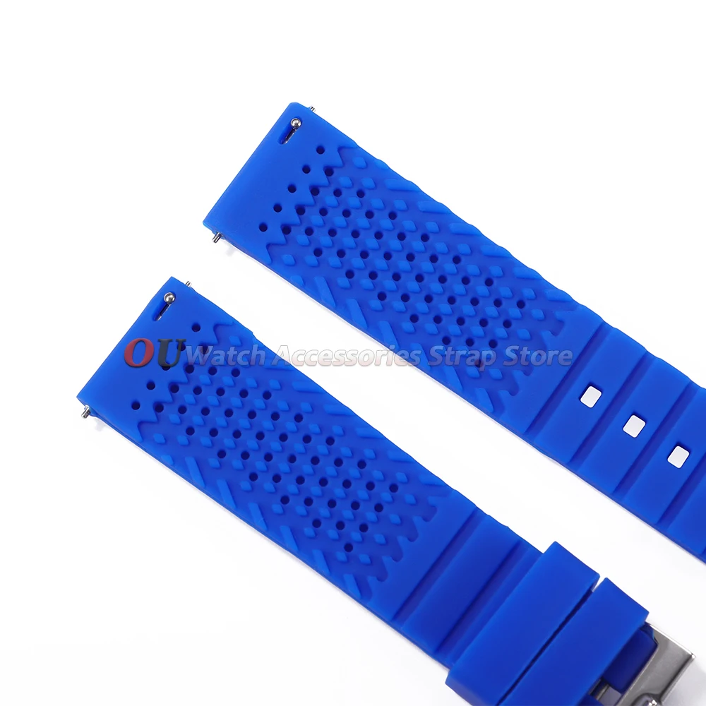 Breathable Quick Release Silicone Watch Strap - Soft Rubber Band