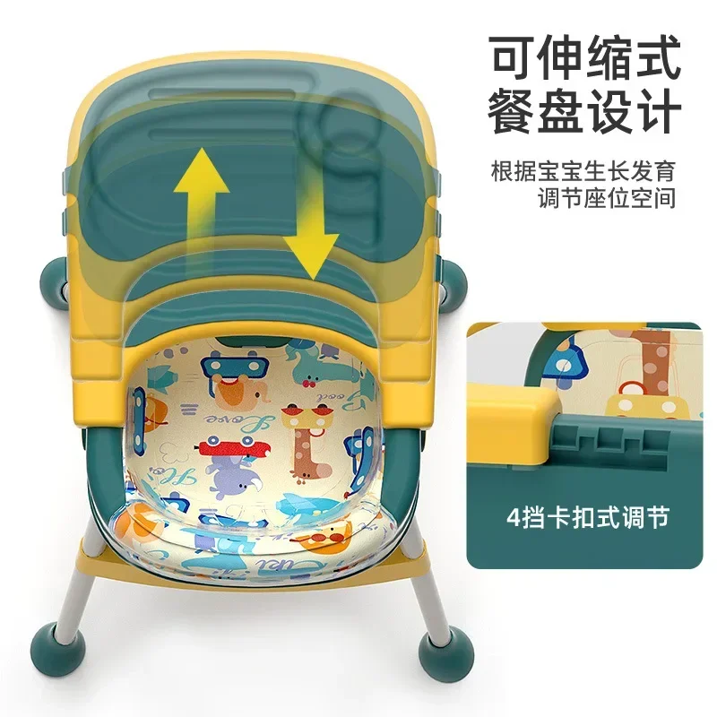 Baby Dining Chair Foldable Portable for Home Use Baby Learning Chair Children's Multifunctional Dining Table Seat