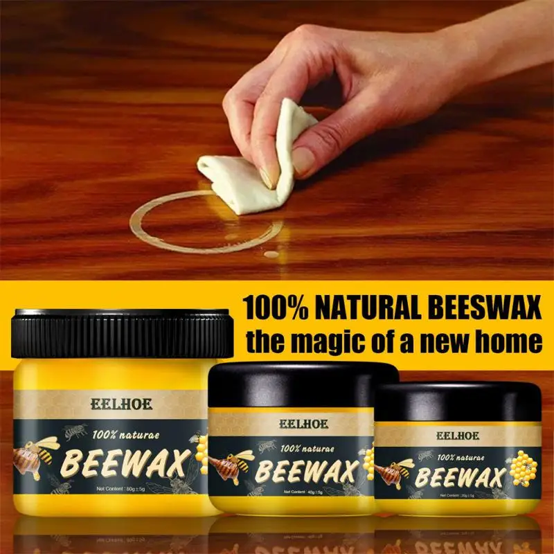 40/80g Furniture Polishing Beeswax Beeswax Wood Seasoning Beewax Wooden Floor Cleaning Maintenance Polished Brighten Care Wax wood wax furniture maintenance material furniture polishing seasoning