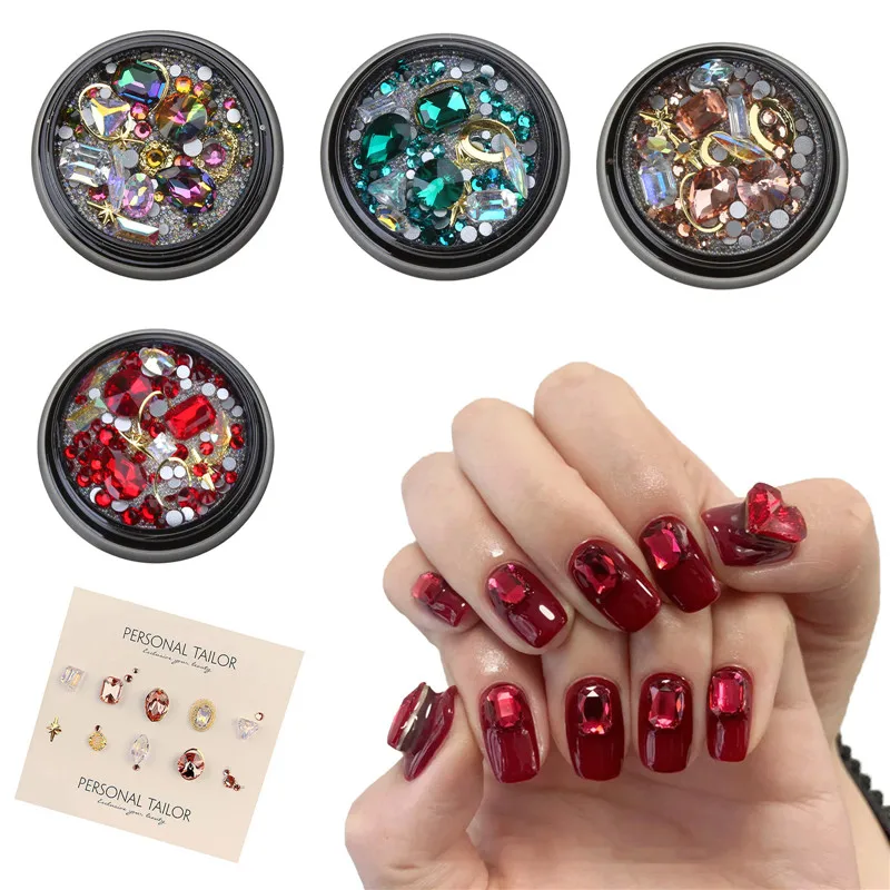 

Glitter Rhinestones Pointed Back Shiny Stones Nail Art Decorations Crystal Glass Nail Gems Strass Accessories Nail Stone