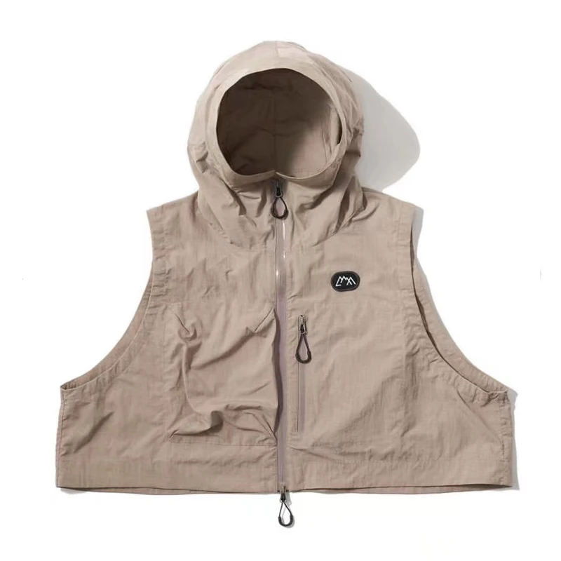 COMFY Japanese Vintage CMF Functional Waterproof Loose Fitting Short Coats Mountain City Folding Hooded Jackets Vest 5