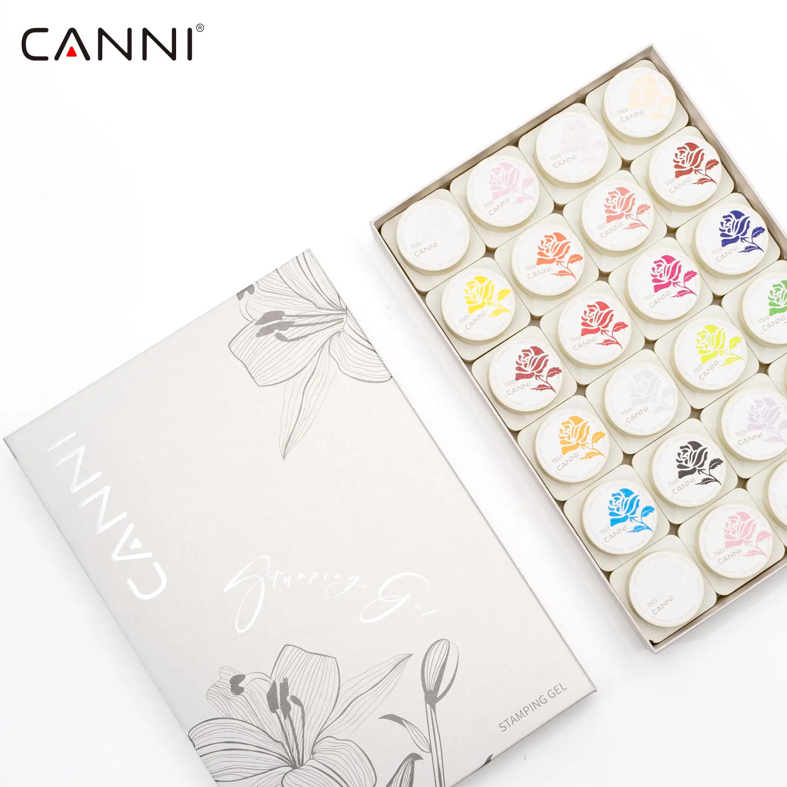 CANNI Stamping Gel Kit Gradient Nail Design Cremiges Malgel Schnelle Übertragung Nagelzeichnung Einfach zu verwendendes French Nail New Learner Set
