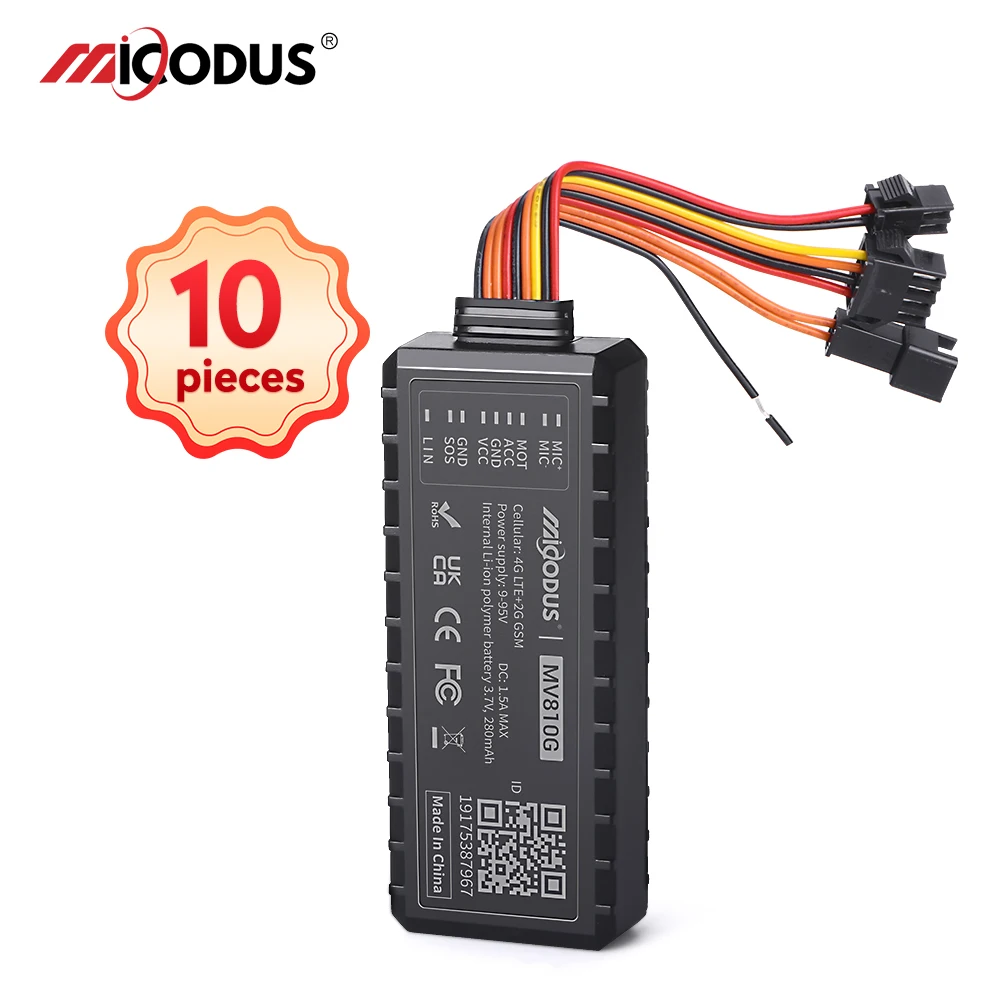 GPS Tracker 10PCS MiCODUS MV810G gps rastreador de vehiculo gps para moto 4G GPS Tracker Vibrate 9-95V Cut Fuel ACC Door SOS Alert PK J16