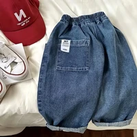 2025 printemps été vêtements pour enfants filles jean coton lâche bébé garçons sarouel 1-7 ans enfant en bas âge enfants pantalon Denim décontracté 1