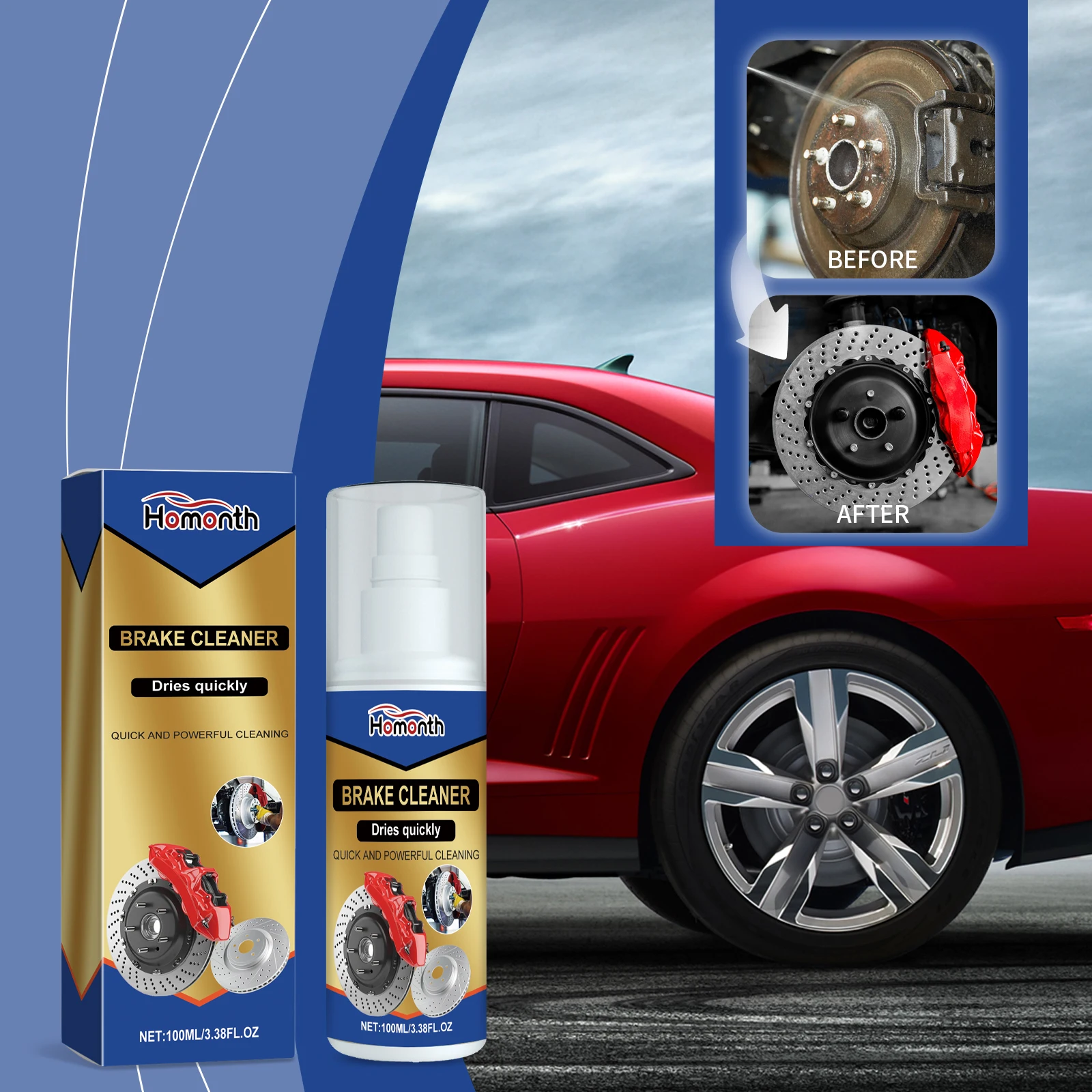 Car Brake Cleaner Removes Oil Stains From Vehicles and Brake System Cleaner 100 ML