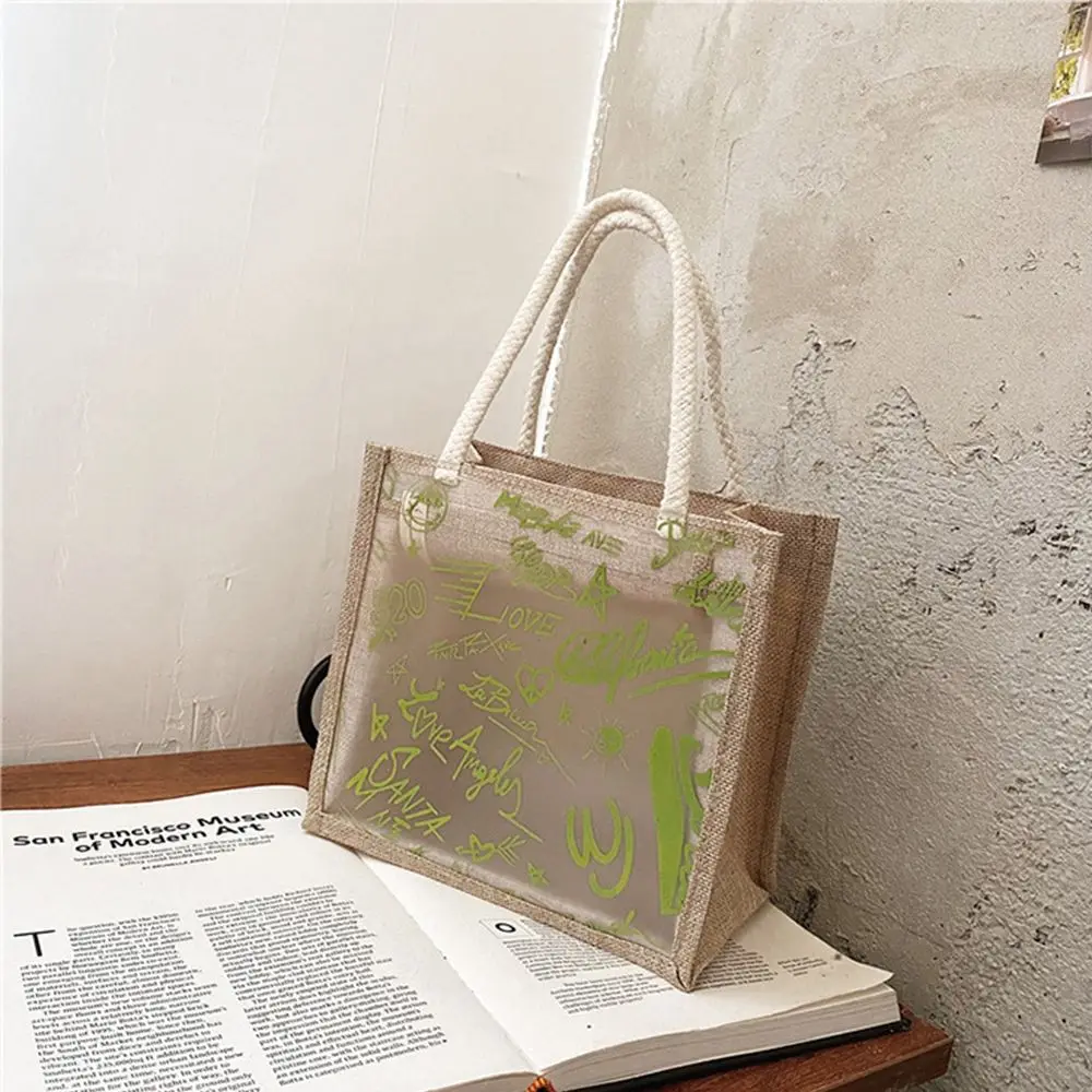 

Clear Fashion Graffiti Crystal Clutch Transparent Bags Plastic Shoulder bag Tote Bag Handbag Jelly Purse