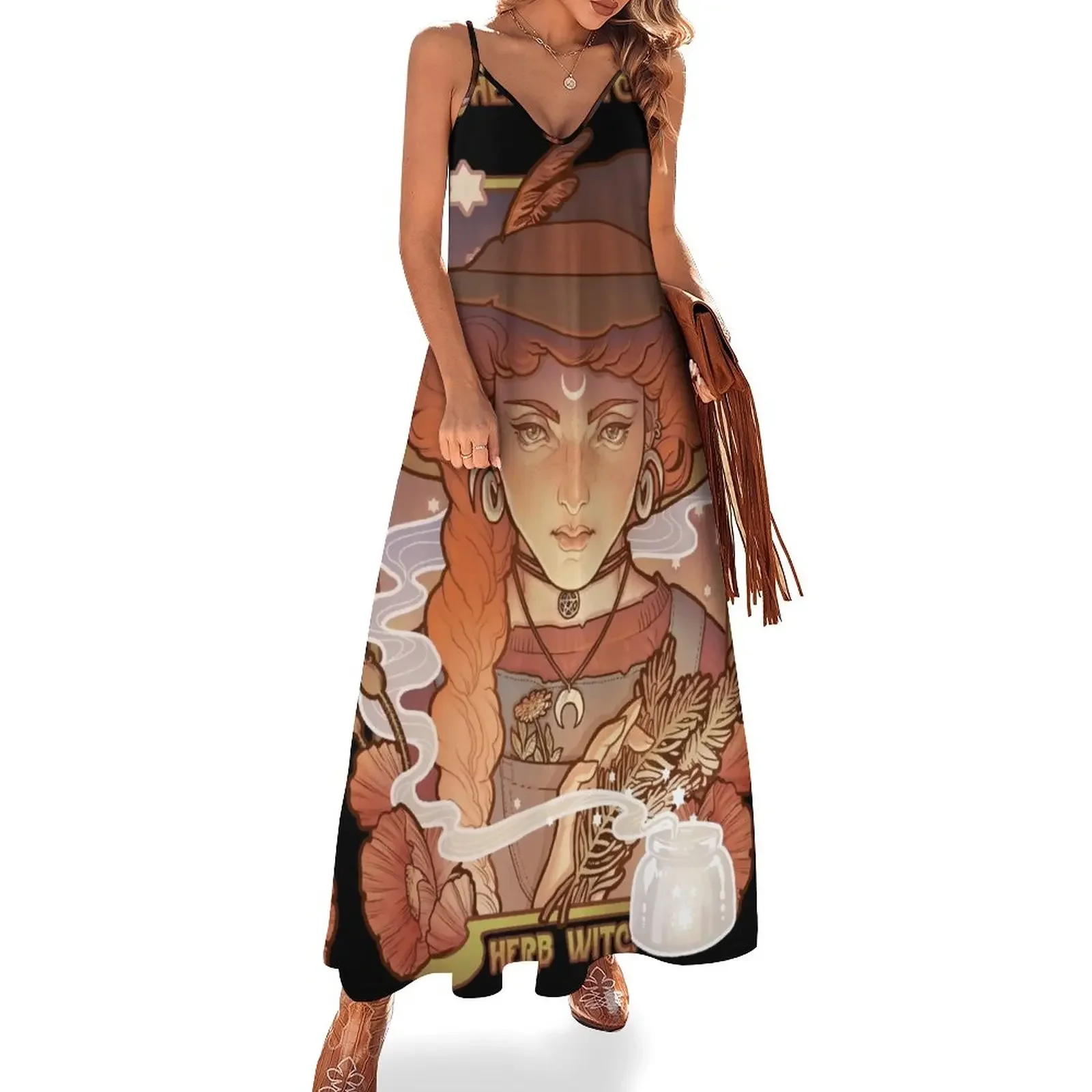 

HERB WITCH Sleeveless Dress women's luxury party dress clothes for woman