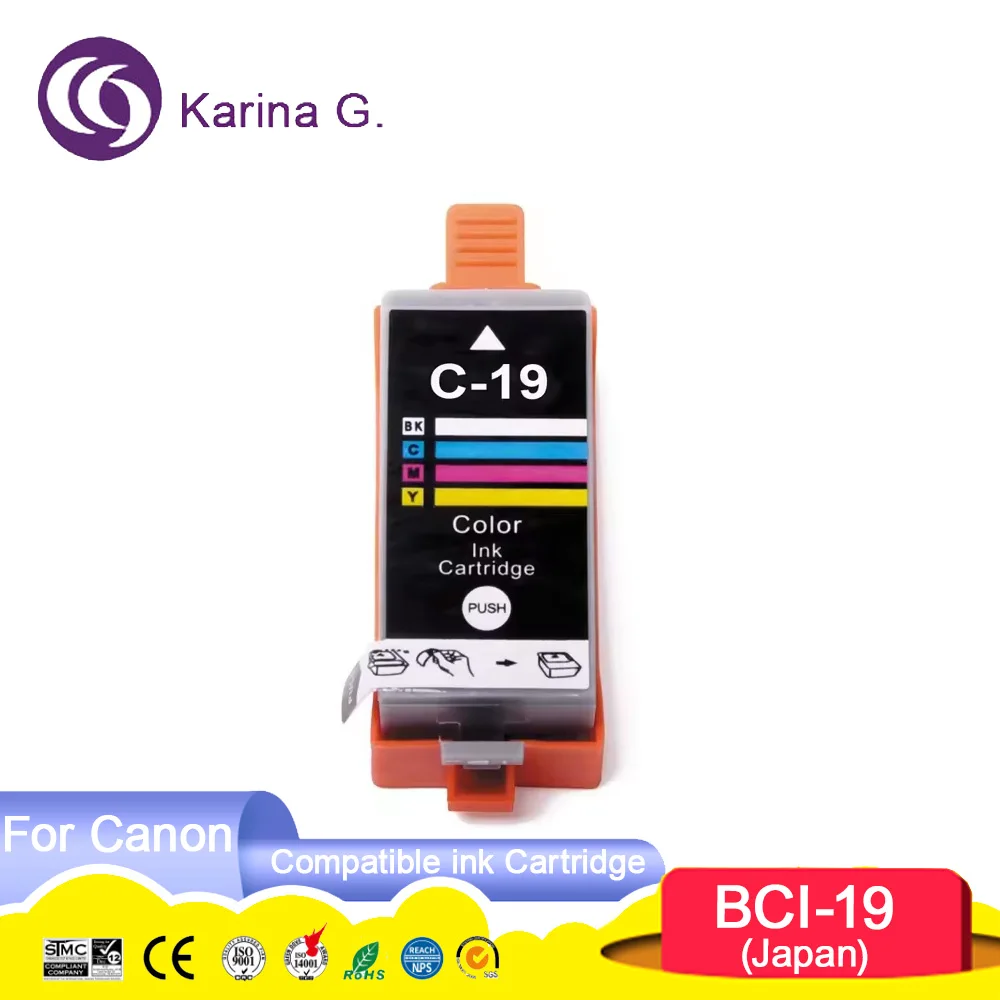 BCI-19BK BCI-19C BCI-19 BCI19 BCI 19 Premium Color Compatible Printer Ink Cartri