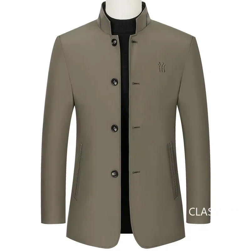 Men Blazers Suits Jackets Male Slim Fit Blazers Jackets Coats Stand-up Collar Business Casual Suits Coats Size 4XL men suit jacket
