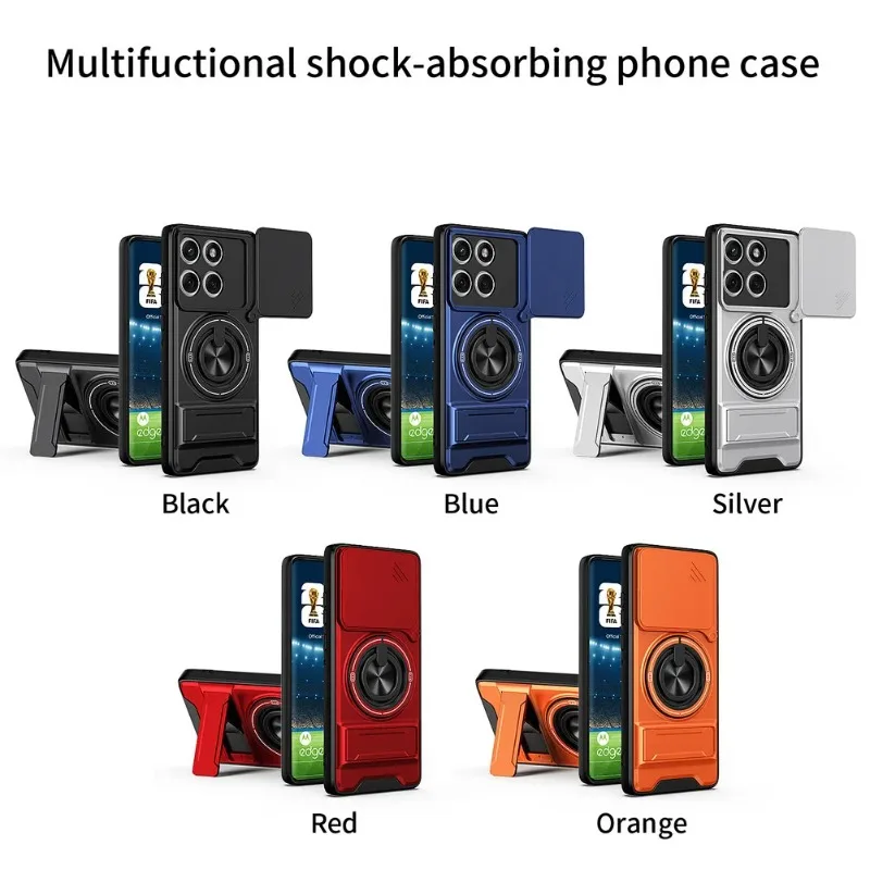 Sleek Magnetic Car Holder Case with Slide Lens Camera Protection Cover