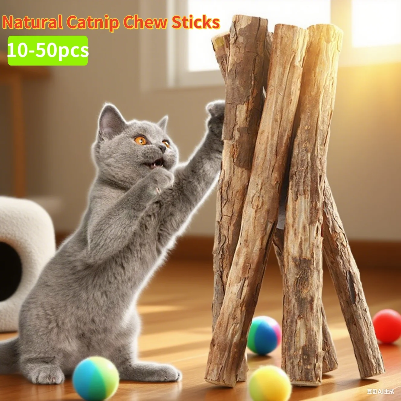 10-50PCS Natural Cat Catnip Stick Kitten Molar Chew Stick Pet Cleaning Teeth Relieve Cat Treat Toy Actinidia Silvervine Pet Prod