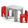 Kids Table and Chair Set, Playroom Toddler Activity Tables, Arts and Crafts, Ages 2+ Years Old, Gray & Red 1
