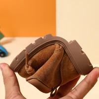 2024 New Autumn Baby Boots Leather Boys Ankle Boots Orange Soft Sole Non-slip Fashion Toddler Girls Boots 6