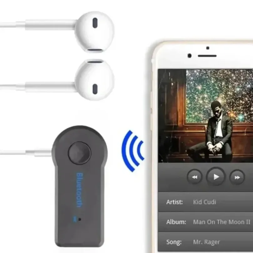 2 in 1 무선 어댑터 블루투스 5.0 수신기 송신기 자동차 음악 오디오용 3.5mm 잭 Aux A2dp 헤드폰 수신기 핸즈프리
