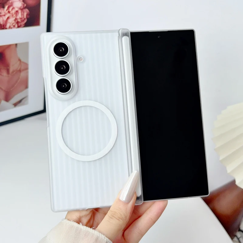 Ultra-Thin Matte Magnetic Translucent Folding Case - Hard PC Back Cover