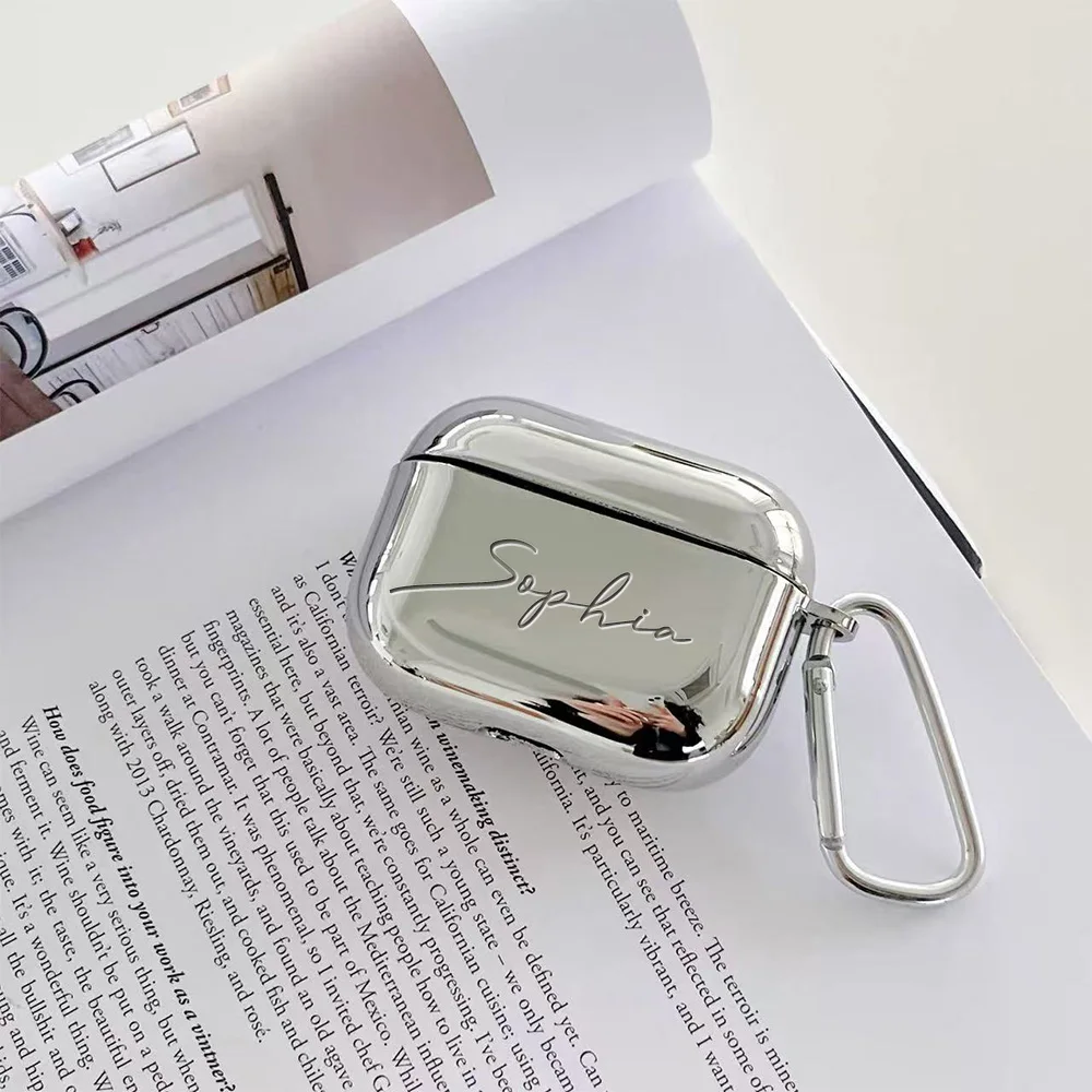 Personalized Laser Engraved Name Earphone Case - Soft TPU PC