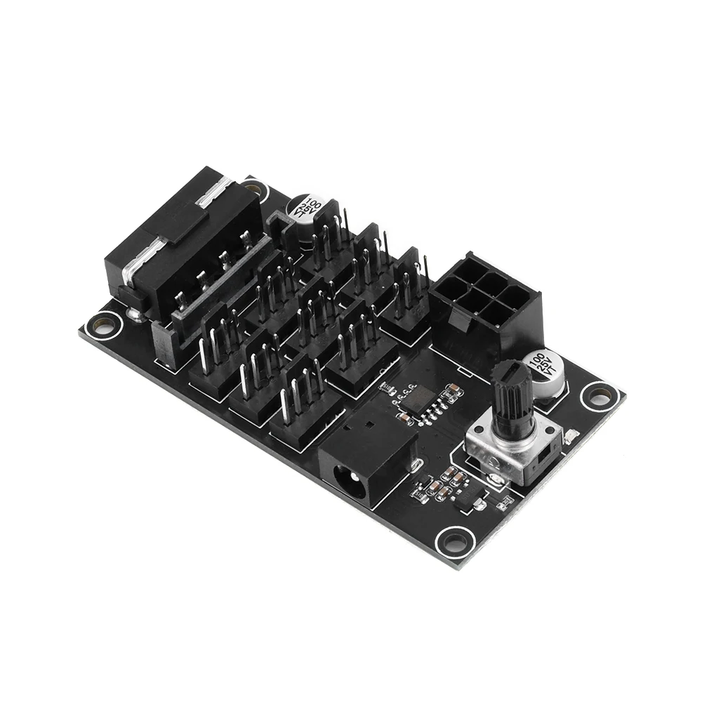 Computer Chassis PWM Violent Fan Speed Controller 9-Channel Fan Hub PWM High-Power Violent Controller Governor fan speed controller