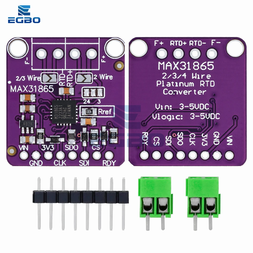 Max31865 100/1000 Rtd à Digital Conversor Placa Temperatura - Foto 7