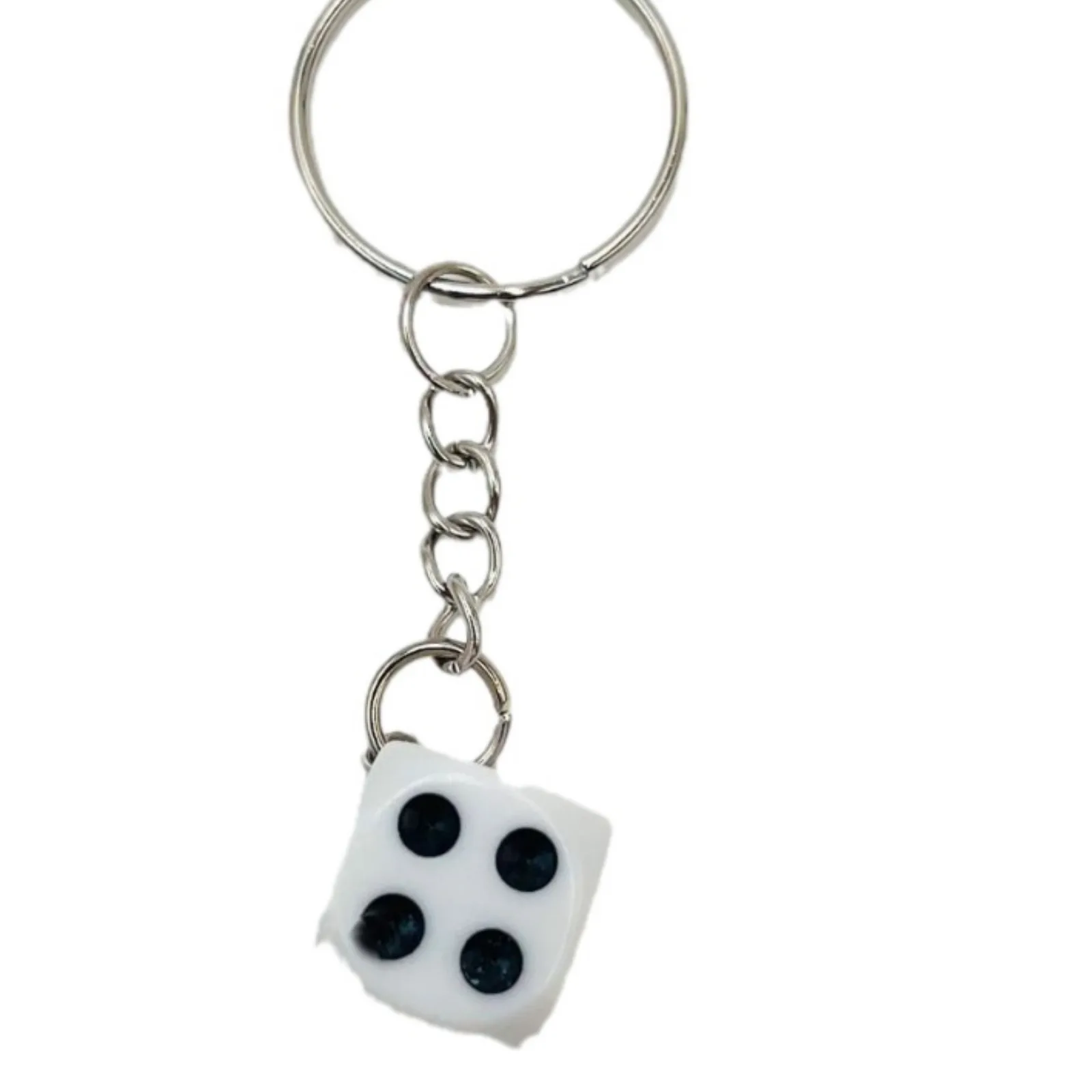 3D Resin Dice Keychain 2025 - Colorful Game Pendant, Creative Mini Cube Backpack Charm for Gaming Activity Gift