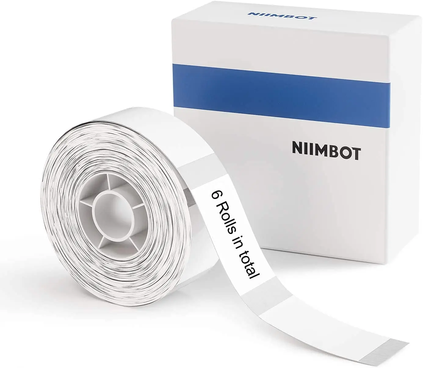 Фото Термобумажные самоклеящиеся этикетки NIIMBOT для мини-принтера D11 D101 D110, Белые Водонепроницаемые Стикеры, цветные рулоны кабельной ленты №5