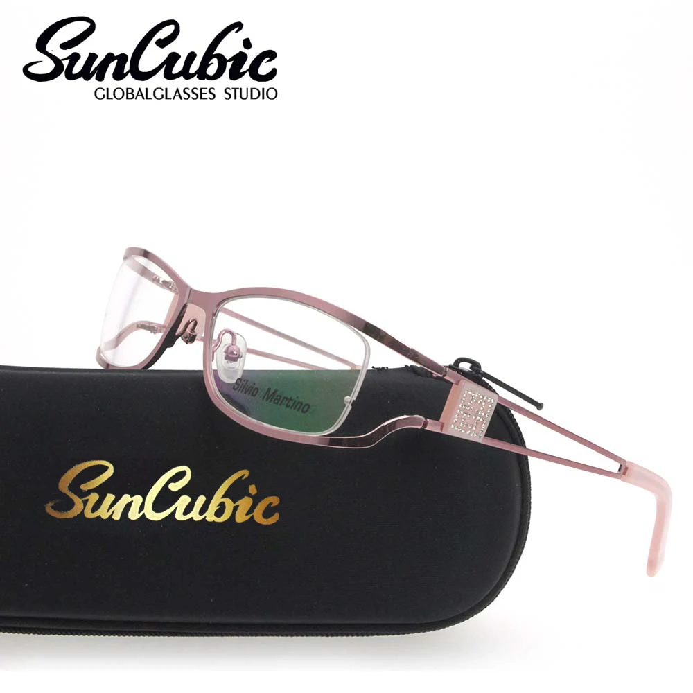 

Изящные женские металлические очки, очки по рецепту, Блестящие оптические оправы, очки SM4028