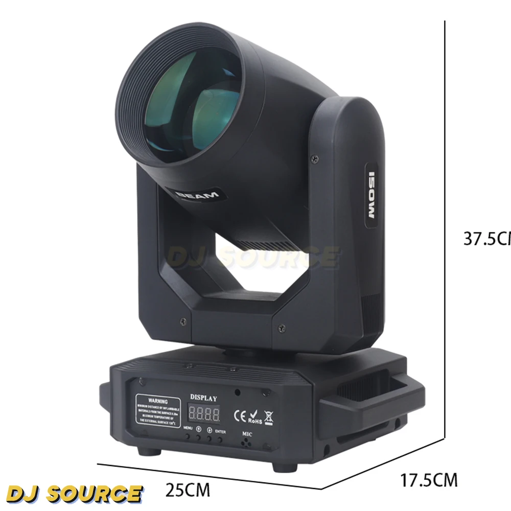 디스코 파티 클럽 무대 효과 조명, 18 회전 프리즘 레인보우 효과, 200W LED 빔 스팟 무빙 헤드 라이트, DMX512, 11, 13 채널