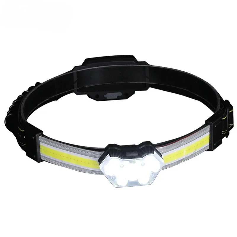 

Outdoor Headlamp Bicycle Cycling Car Lights Mountaineering Camping Fishing USB Headlamp COB Far and Near Light with Tail Light