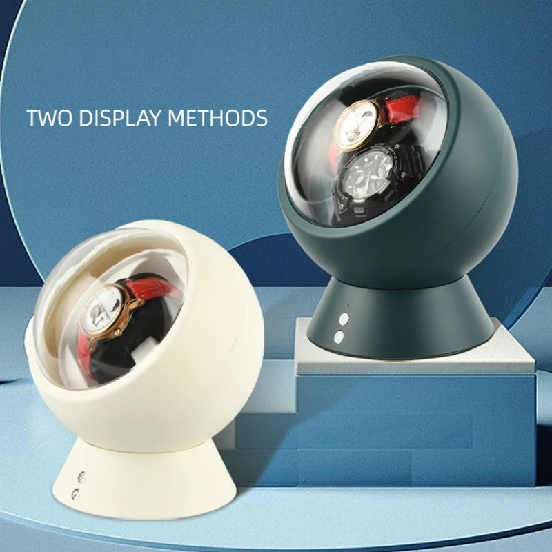 

Double Watch Winders for Automatic Watches Mute Motor Mechanical Watch Rotate Stand Box Desktop Decor USB Cable/Battery